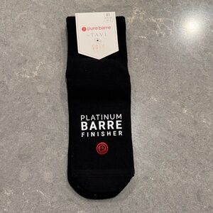 Pure Barre Black Platinum Finisher Socks